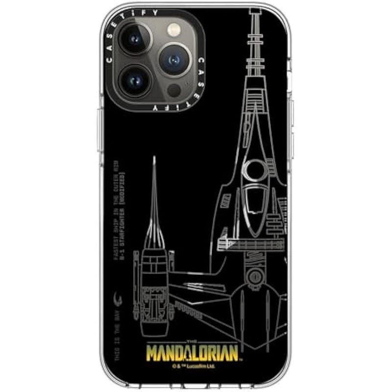 كاستيفي CASETiFY Clear iPhone 13 Pro Max Case 【Mandalorian Co-Lab/Not Yellowing / 6.6ft Drop Protection/Compatible with Magsafe】 - N-1 Starfighter - Clear - Image 4