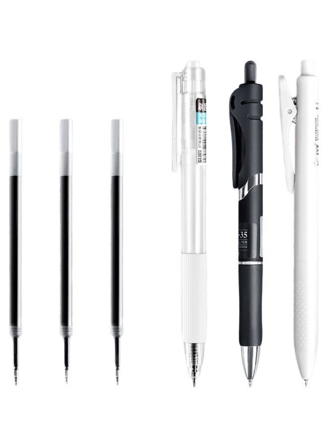Lopet Retractable Gel Pen Refill, 0.5Mm, Black, St Pen Refill, Quick-Drying, Universal For Retractable Gel Pens, Lt-8025 - Image 1