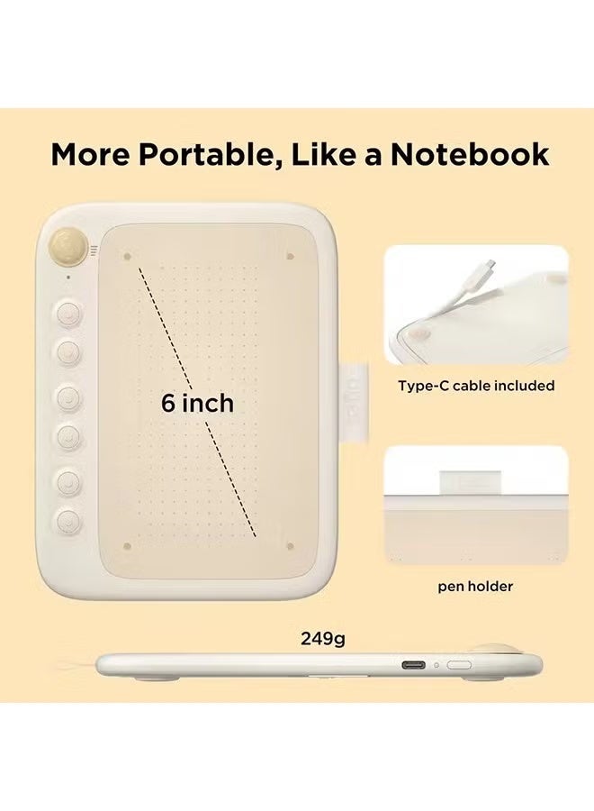 Ugee Q6 Graphic Tablet Drawing Tablet Digital Drawing Board Writing Pad for Children Kids Support Android PC Mac - Image 5