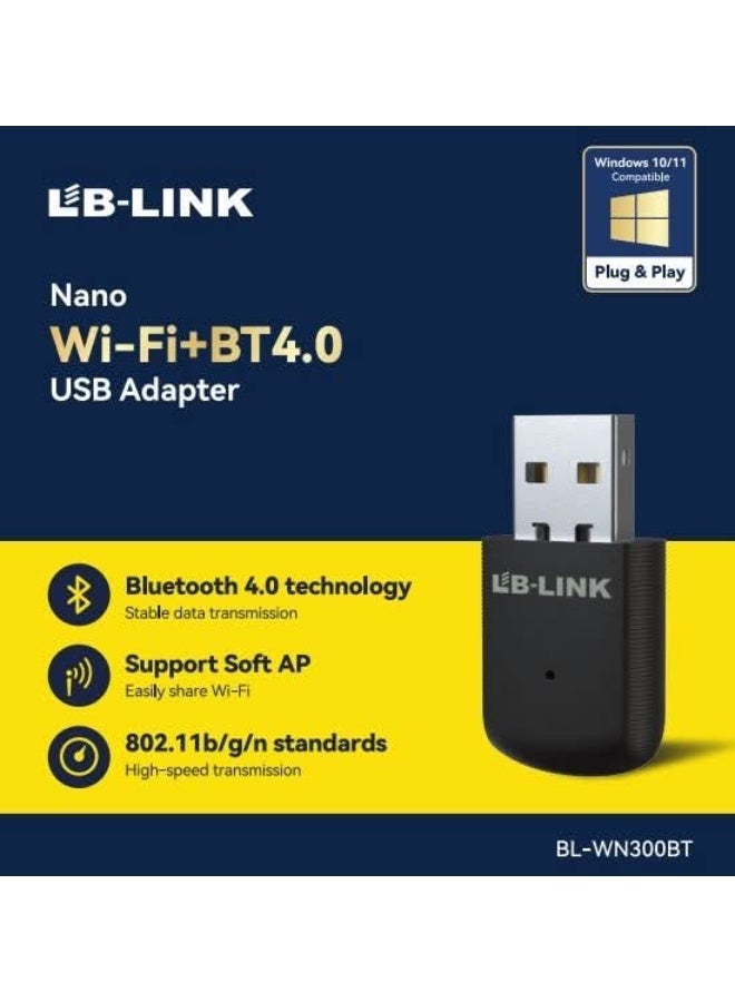 LB-LINK Upgrade your device with the LB-Link BL-WN300BT Nano USB Adapter. This compact and powerful adapter - Image 2