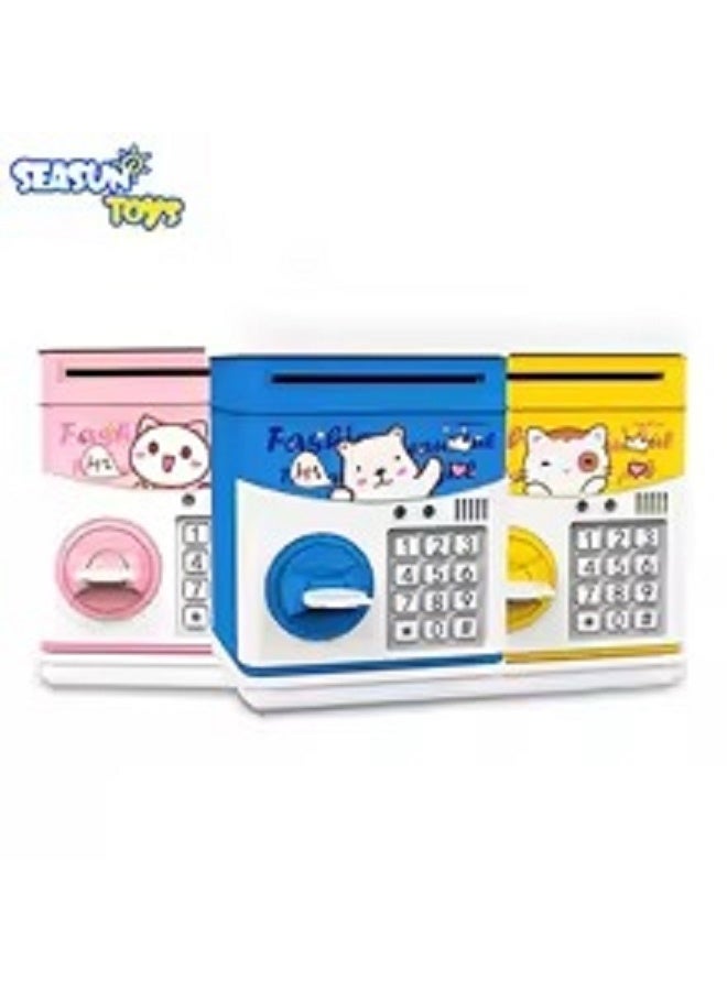 Digital Password Piggy Bank for Kids for Paper Money and Coins ATM Style, Kids Birthday Gifts (Yellow) - Image 3