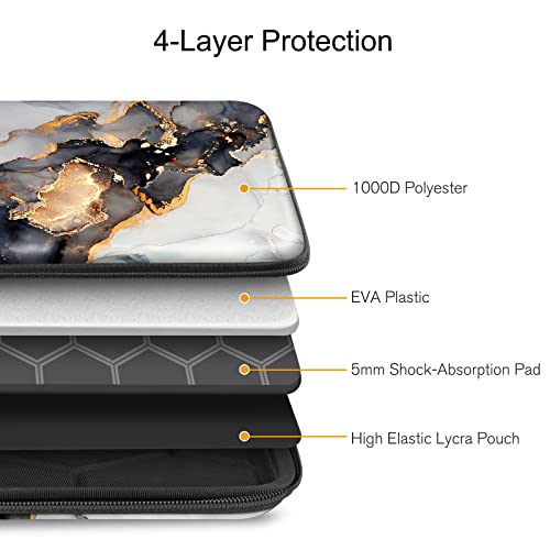 FINPAC Hard Laptop Sleeve Case for 13 inch MacBook Air M4 2025 A3240 M3 2024 A3113, 14 inch MacBook Pro M5/M4/M3/M2 A3434 A3401, 13" Air/Pro, Waterproof Case for Dell, Surface Laptop, Cloudy Marble - Image 5