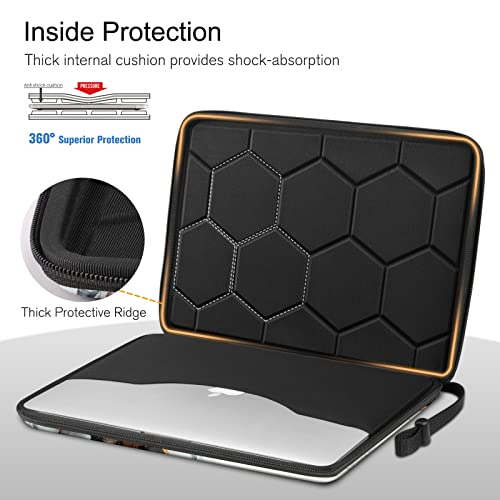FINPAC Hard Laptop Sleeve Case for 13 inch MacBook Air M4 2025 A3240 M3 2024 A3113, 14 inch MacBook Pro M5/M4/M3/M2 A3434 A3401, 13" Air/Pro, Waterproof Case for Dell, Surface Laptop, Cloudy Marble - Image 3