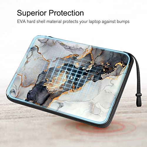 FINPAC Hard Laptop Sleeve Case for 13 inch MacBook Air M4 2025 A3240 M3 2024 A3113, 14 inch MacBook Pro M5/M4/M3/M2 A3434 A3401, 13" Air/Pro, Waterproof Case for Dell, Surface Laptop, Cloudy Marble - Image 4