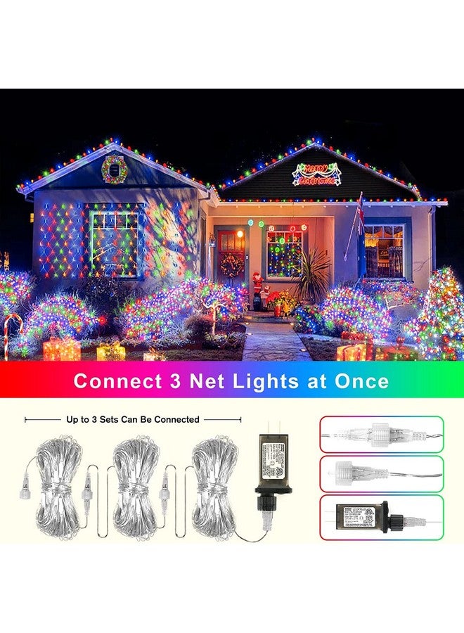 Litehom Led Net Mesh Fairy String Lights -Diwali Led Lights for Home Decoration 6.6ft x 6.6ft 144 LEDs (Multicolor Net 2x2) - Image 4