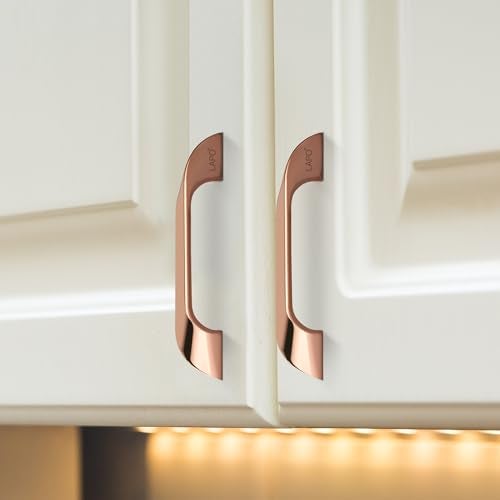 LAPO 4 Inch Cabinet Handles for Kitchen Units, Suitable for Wardrobe and Pooja Mandir, Scratch Resistant Surface, DIY Installation, 3 Years Warranty (96mm, PVD Rose Gold Finish, Pack of 2) – Twist - Image 5
