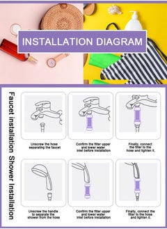 Sweet Life Shower Head Filter - Vitamin C Shower Infuser , Hard Water Softener, Chlorine & Fluoride Shower Filter, Water Purifying Filtered Shower Head with Beads, Helps Dry Skin & Hair Loss (Lavender)  - Image 2