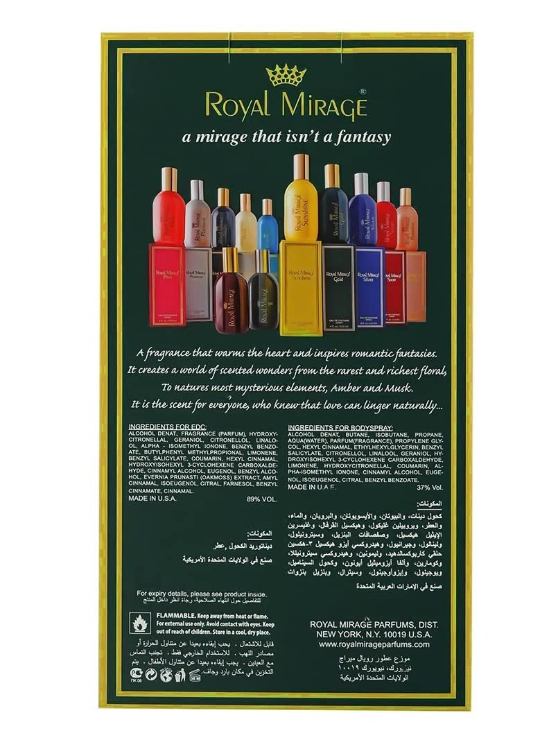 Royal Mirage Perfume & Deodorant Gift Set, Long Lasting Scent, Fragrance Deo Body Spray, Perfume 120ml + Deo 150ml Gold - Image 2