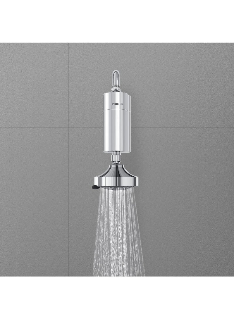 Philips Water AWP1775 - In-Line Shower Filter - Reduces Chlorine by up to 99 Percent I Easy to Install I Fits all UK and Eire Shower hoses and taps I HIGH WATER FLOW I CONVENIENT AND EASY I Chrome - Image 2