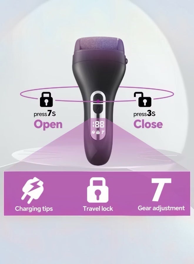 Lifenpure Rechargeable Electric Callus Remover for Feet Pedicure Foot Scrubber And Dead Skin Remover Tool Smooth And Soft Feet Care Black - Image 3