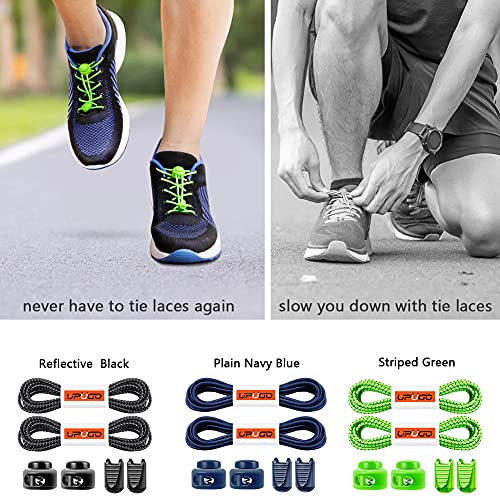 UpUGo Elastic Shoe Laces, 3 Pairs No Tie Shoe Laces Tieless for Kids, Adults, Elderly, One Size Fit All - Image 2