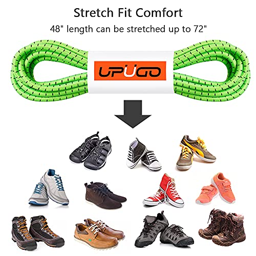 UpUGo Elastic Shoe Laces, 3 Pairs No Tie Shoe Laces Tieless for Kids, Adults, Elderly, One Size Fit All - Image 3