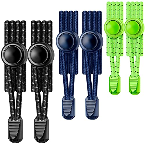 UpUGo Elastic Shoe Laces, 3 Pairs No Tie Shoe Laces Tieless for Kids, Adults, Elderly, One Size Fit All - Image 1