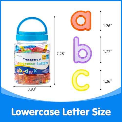 Odoorgames 78 Pcs Translucent Lowercase Letters Learning Toy for Light Table Accessories and Manipulatives - Image 5