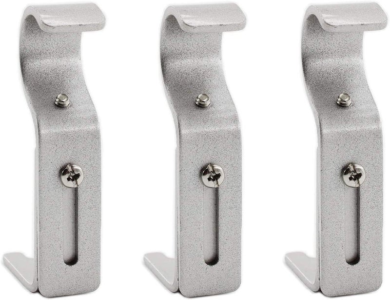 YHRY 3 Pack Curtain Rod Brackets, Heavy Duty, Adjustable, Anti-Rust, Silver - Image 5