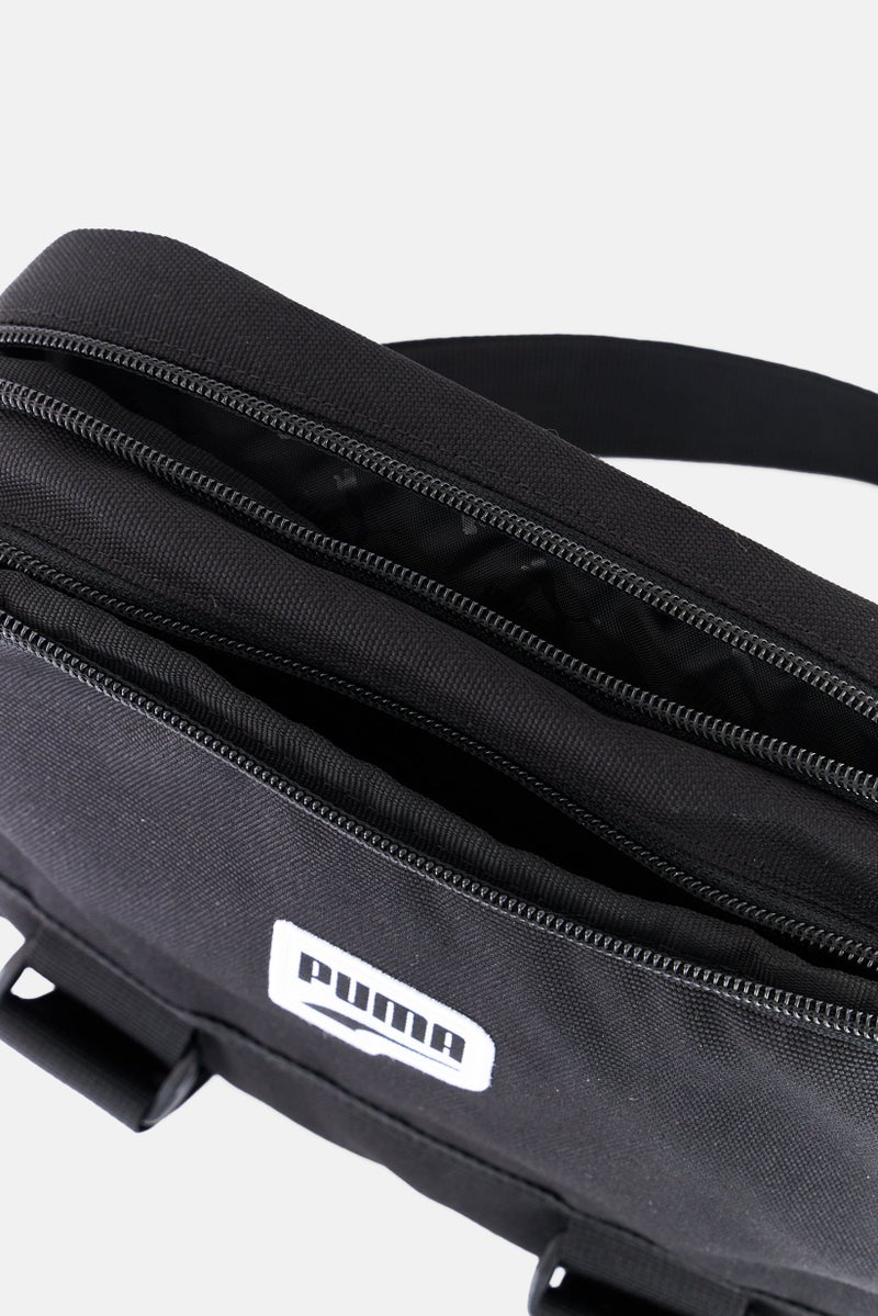PUMA Men Embroidered Logo Crossbody Bag 17 H x 22 L x 7 W cm, Black - Image 3