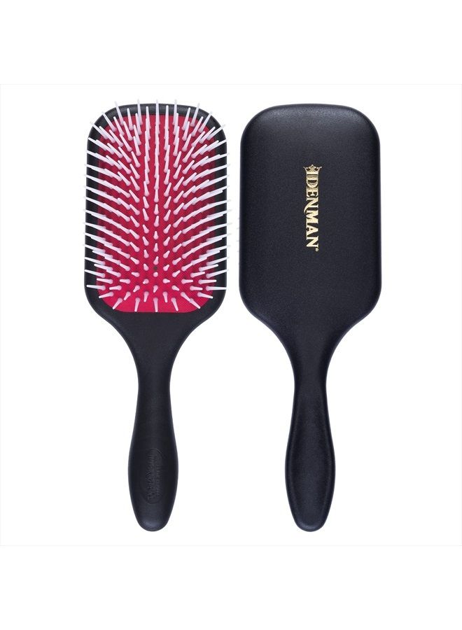 DENMAN Power Paddle Hair Brush for Fast and Comfortable Detangling, Blow Drying and Styling - Combination of D3 Styling Pins & Paddle Brush - For Women and Men (Red & Black), D38 - Image 1