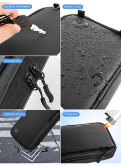 Uwals RFID Travel Passport Wallet - Waterproof Travel Passport Holder for Men and Women, Large Capacity Lightweight Portable Travel Document Organizer Passport Holder, Black- 1PCS  - Image 4