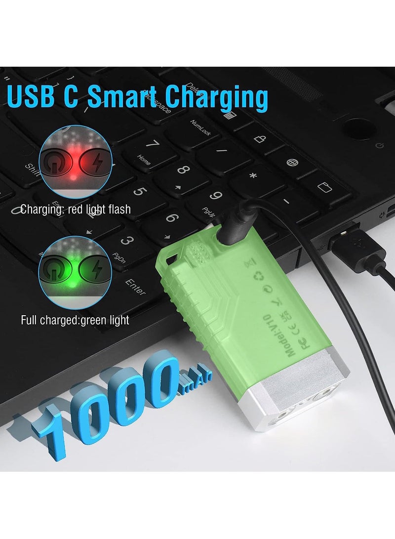 LED Small Powerful EDC Flashlight, Super Bright 1000 LM with 365nm UV Red Green Blue Light, USB C Rechargeable Mini Pocket Keychain Flashlight, 14 Modes, Tail Magnetic, Beep - Image 5