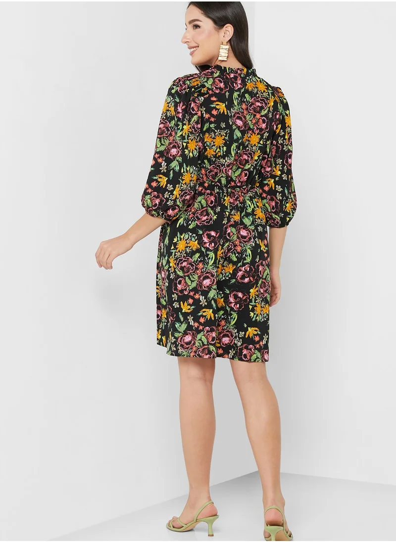 VERO MODA Puff Sleeve Tiered Dress