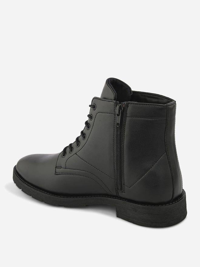 Styli Lace Up Ankle Boots with Side Zipper - Image 5