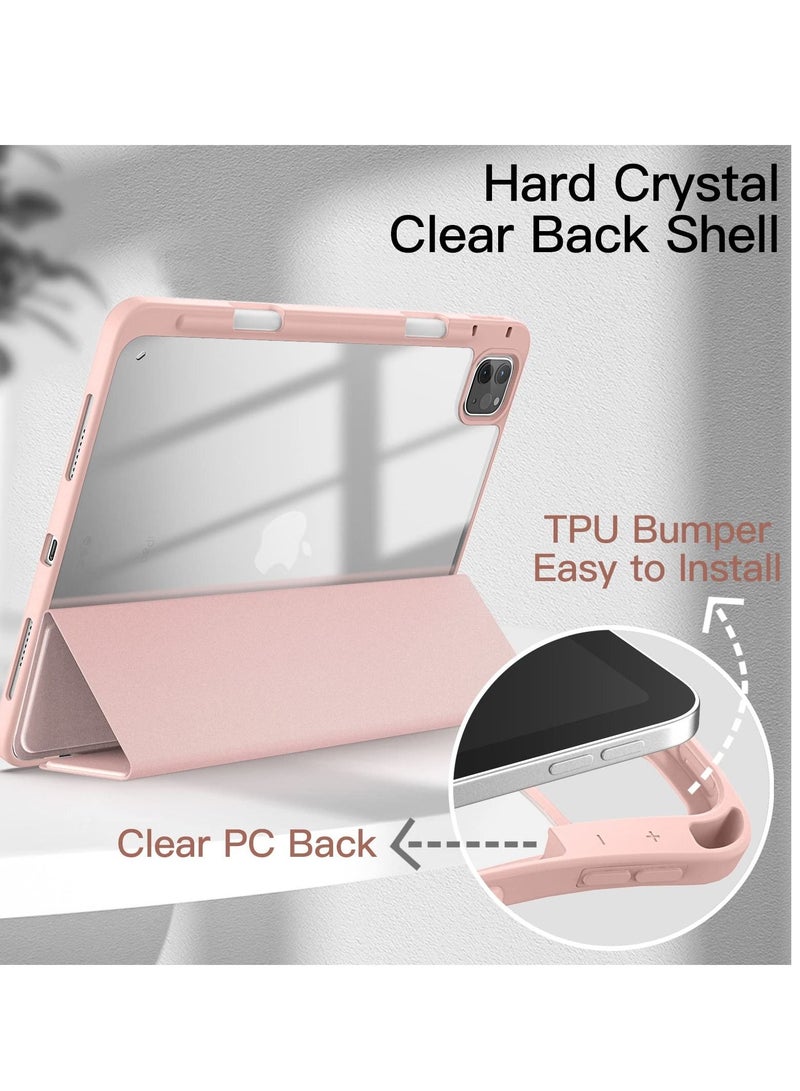 جي تيك جراب JETech لجهاز iPad Pro مقاس 11 بوصة مع حامل أقلام رصاص شفاف وغطاء خلفي شفاف وحامل رفيع مقاوم للصدمات وغطاء لوحي للاستيقاظ / النوم التلقائي - Image 3