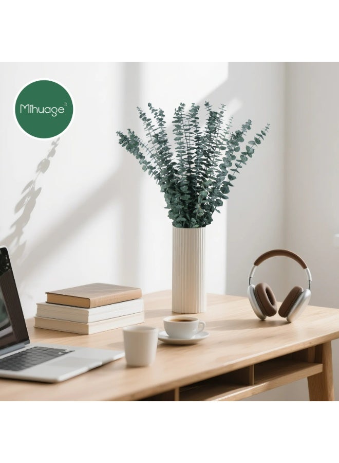 20 Pcs Dried Preserved Eucalyptus Stems 17" Natural Green Plant Made from Real Eucalyptus Leaves Branches for Flower Arrangement, Wedding Decor, Home Décor,DIY arrangement - Image 4