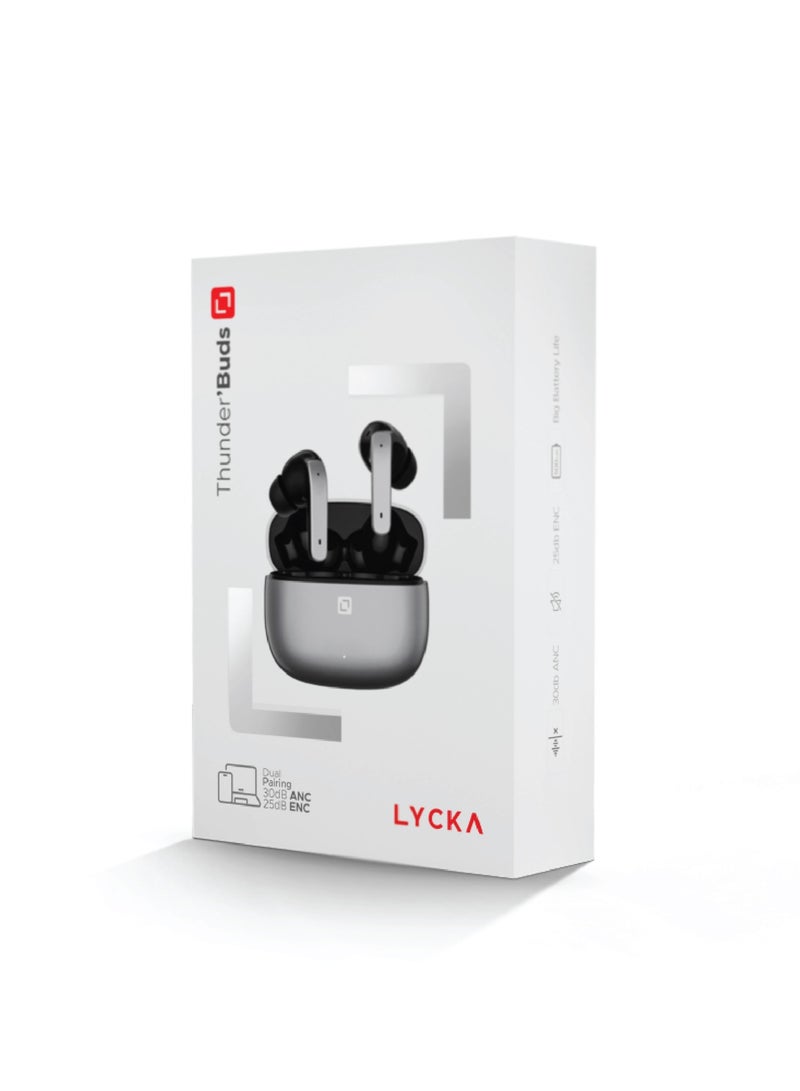 Lycka Thunder Buds – Dual Dynamic Driver Wireless Earbuds with Deep Bass & 25-Hour Battery Life