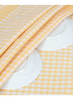 Latte Tekstil Latte Textile Yellow Cotton Fabric Peti Checkered 4-Piece Drying Cloth, Lunch Cover, Service Napkin 50X70 cm  - Image 4