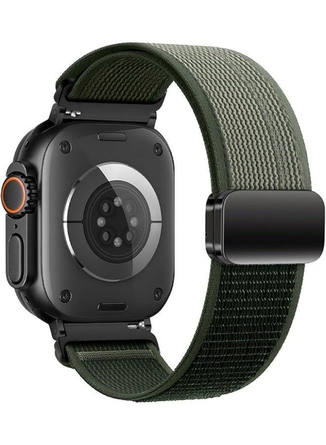Compatible with Apple Watch Ultra 3/2/1 Band 49mm, Breathable & Soft Magnetic Nylon Strap for Series 11/10/9/8/7/6/5/4/SE Trail Loop Band 46mm 45mm 44mm 42mm - Image 1
