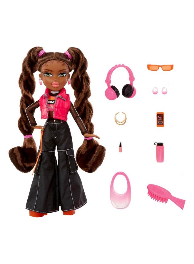 براتز دمية براتز ساشا الأنيقة مع 10 إكسسوارات وملصق - Image 2