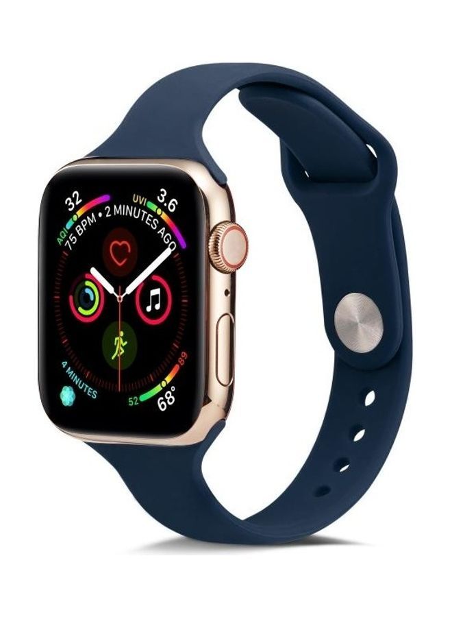 NIBEMINENT Replacement Watchband For Apple Watch Dark Blue - Image 2