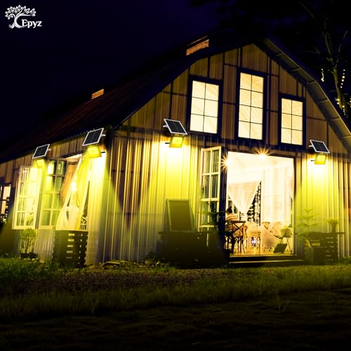 Epyz 30Watt Solar Flood Light Outdoor Garden Waterproof with Remote Control for Home Wall Compound Entrance Automatic LED Lamp [ Pack of 1, Warm Yellow Light ] [ 2500mAh, 114LED ] - Image 3