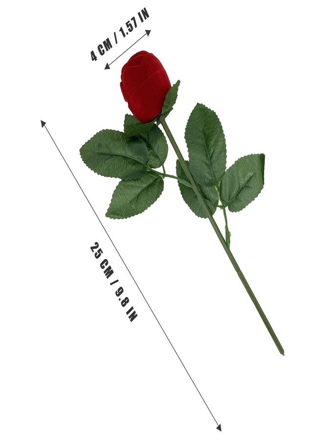 Time Roaming Red Rose Jewelry Box Case for Ring Earring - Image 2