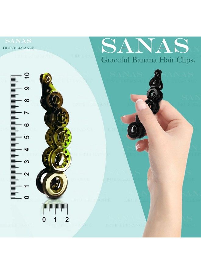 Sanas مشابك شعر أنيقة 2 قطعة مشابك موز للشعر مشابك شعر أكريليك عصرية مشابك تثبيت الشعر مشابك شعر غير قابلة للانزلاق مشابك شعر أنيقة للنساء 2 قطعة - Image 3