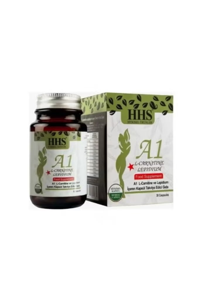 HHS A1 L-Carnitine and Lepidium Dietary Supplement to Support Weight Loss, Suppress Appetite and Stimulate Fat Burning 30 Capsules