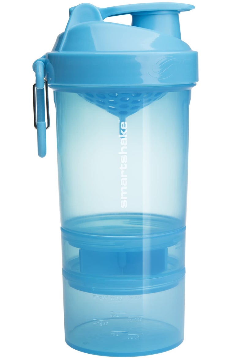 SmartShake 10560101 Original 2Go Shaker, 600ml (Neon Blue) - Image 1