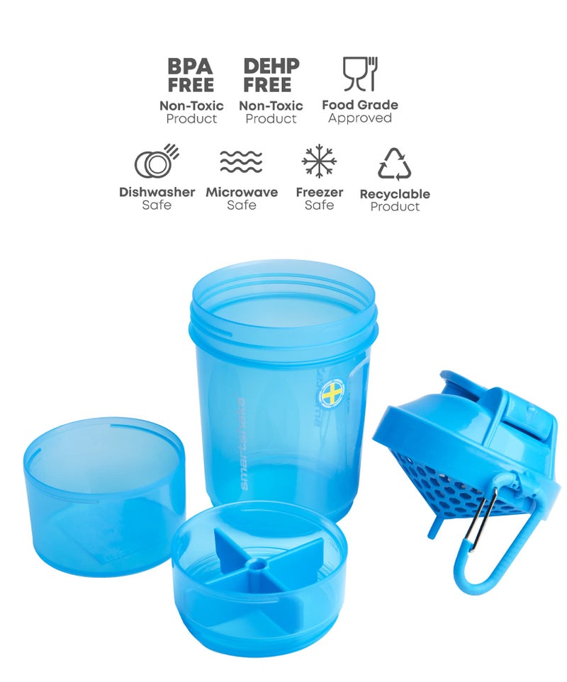SmartShake 10560101 Original 2Go Shaker, 600ml (Neon Blue) - Image 2