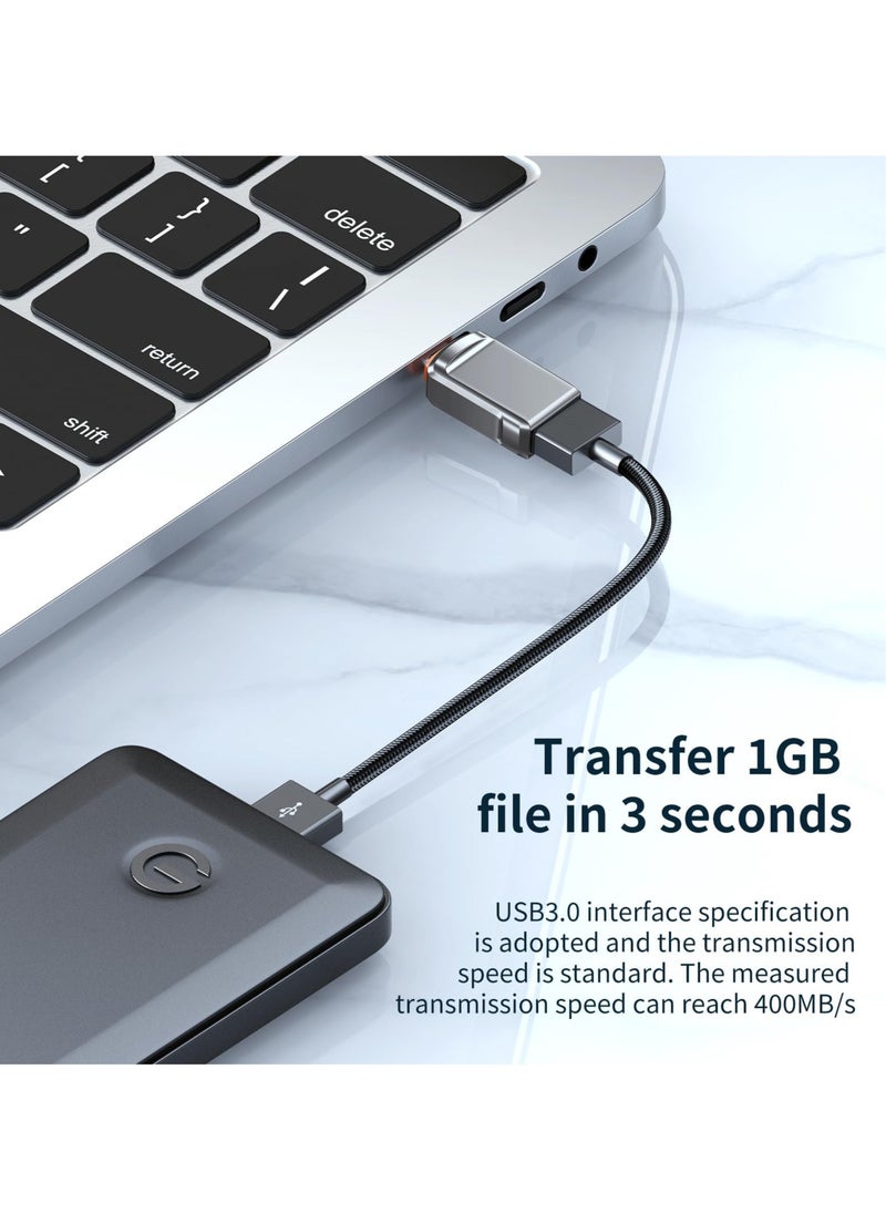 SYOSI USB C to USB Adapter 2 Pack,Type C Thunderbolt 4 OTG Converter,USB C Male to USB A 3.0 Female Adapter for iPhone 15,MacBook Pro Air,iPad,Galaxy S23,Other Type C or Thunderbolt Devices  - Image 3