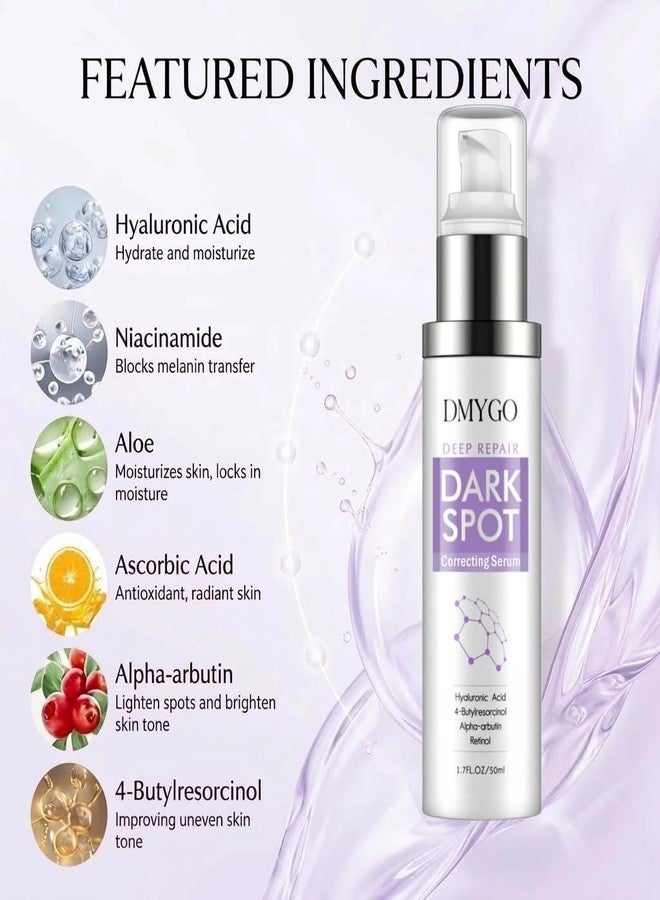 DMYGO Dark Spot Remover for Face & Body, Dark Spot Corrector Serum for Age Spot, Brown Spot, Sun Spot, Melasma, Freckles, with Vitamin C and Hyaluronic Acid for Women and Men, 1.7 FL OZ - Image 3