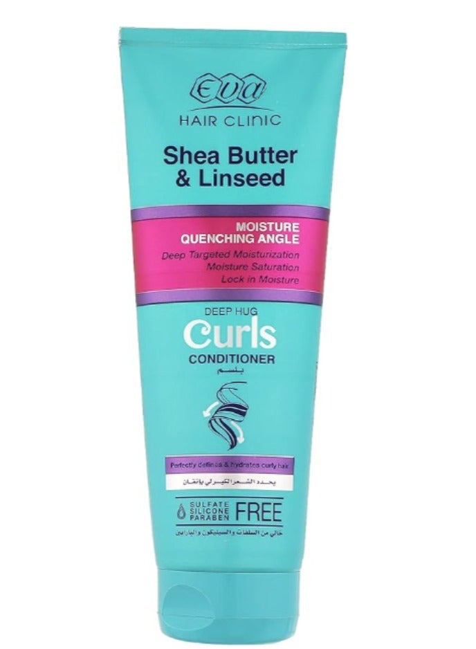 إيفا بلسم هير كلينيك لتجعيد الشعر بزبدة الشيا وبذور الكتان-230 مل