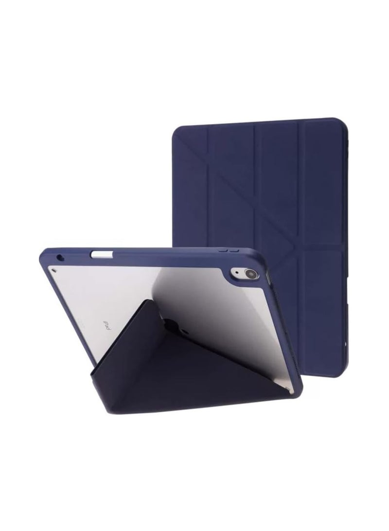 Case for for iPad 11th (A16) / 10th Gen Cover Case (2025/2022) with Pencil Holder, 5-in-1 Multiple Viewing Angles,Silky Soft Silicone Cover & Soft Clear Back Cover, Auto Wake/Sleep, (Navy Blue) - Image 1