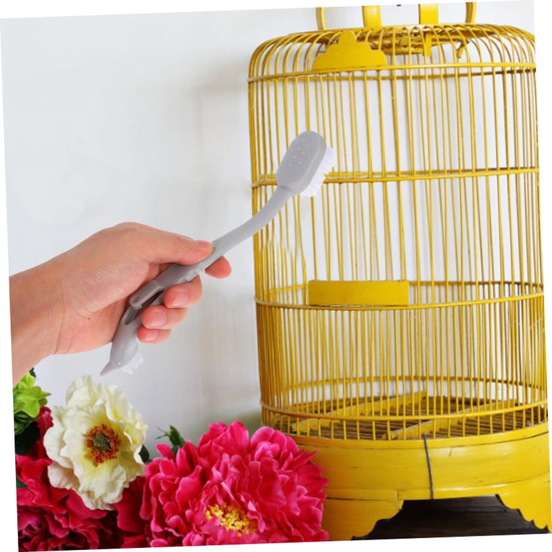 3Pcs Dual Head Bird Cage Cleaner Brush Durable Material for Pet Enclosures Dog Kennels - Image 5