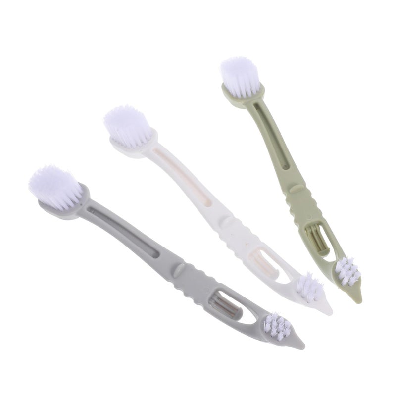 3Pcs Dual Head Bird Cage Cleaner Brush Durable Material for Pet Enclosures Dog Kennels - Image 2