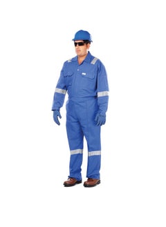 Vaultex Safety coverall 100% cotton twill work wear uniform Royal Blue 3XL 