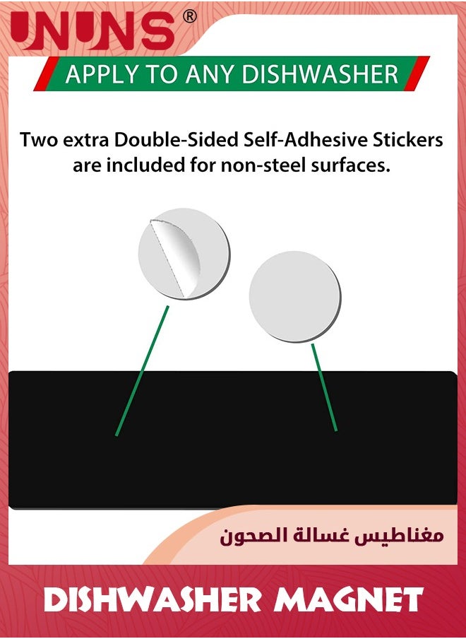 UNUNS - Dishwasher Magnet,2PCS Clean Dirty Magnet For Dishwasher,Upgrade Super Strong Magnet,Easy To Read Non-Scratch Magnetic Silver Indicator Sign With Clear,Bold,Colored Text Silver - Image 1