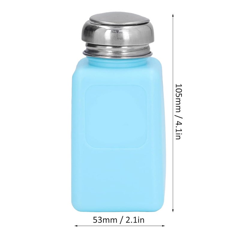 klarako 200ML Press Type Solvent Dispenser - ESD Safe Anti Static Square Bottle with Stainless Steel Lid (Blue) - Image 5