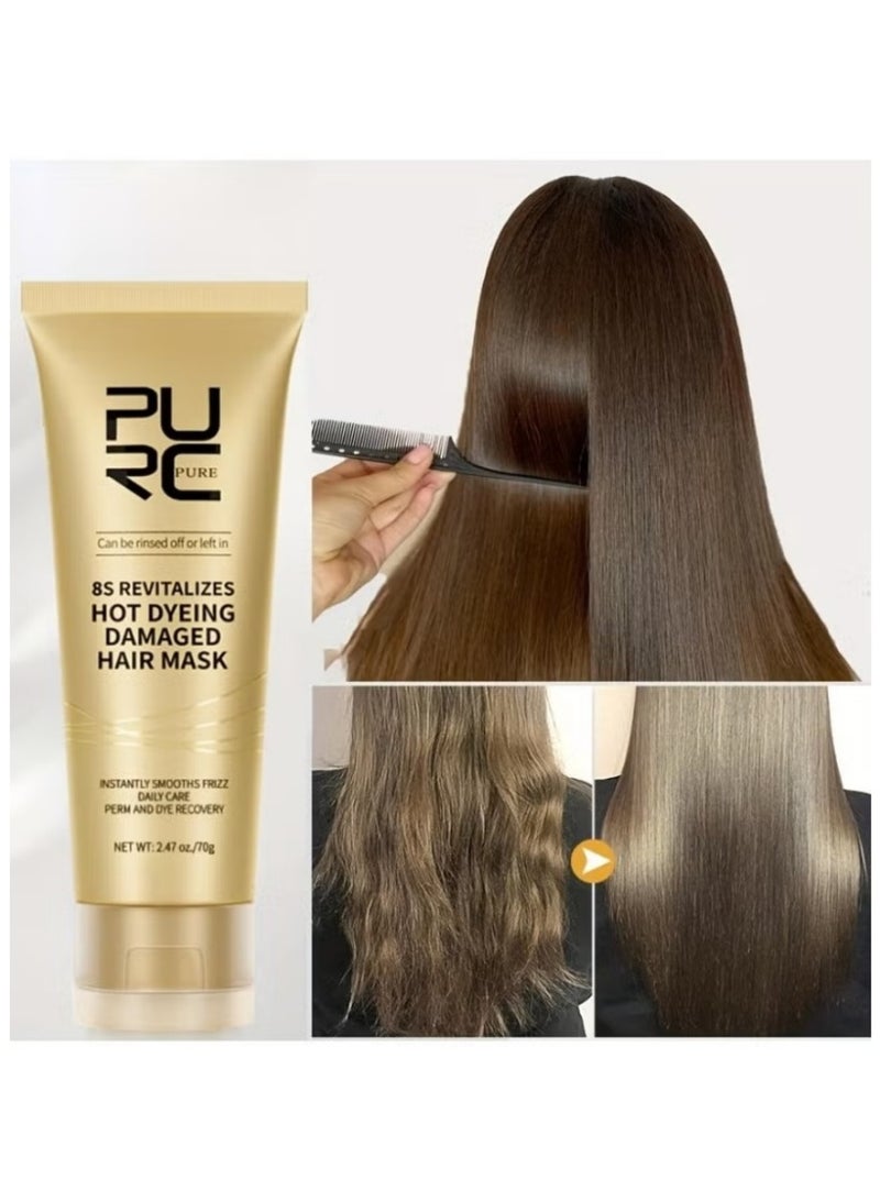 بورك قناع كيراتين 8 ثواني علاج تمليس وتنعيم احترافي للشعر التالف المجعد كريم إصلاح فوري - Image 5