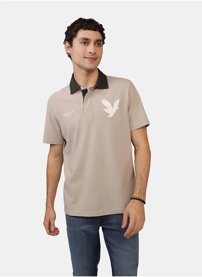 American Eagle Rugby Logo Polo Shirt