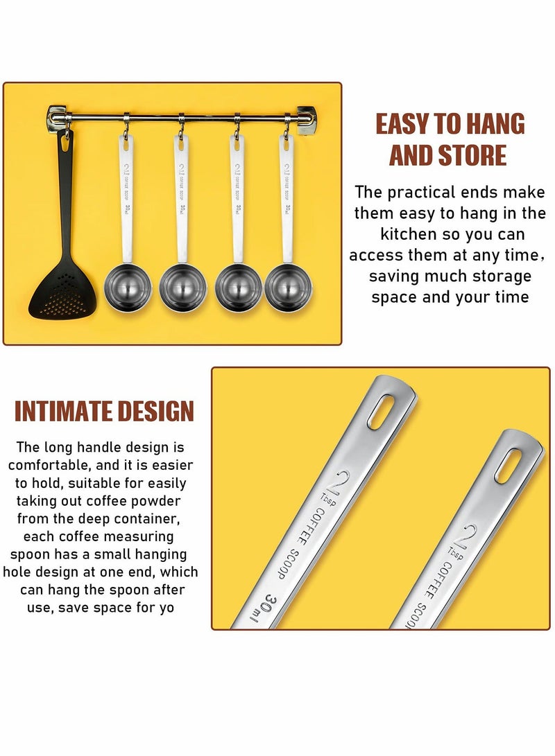 NIBEMINENT Tablespoon Coffee Scoop, Stainless Steel, Long Handle Measuring Spoon, 30ml Two Tbsp Capacity, Restaurant, Cafe or Home Use  - Image 4